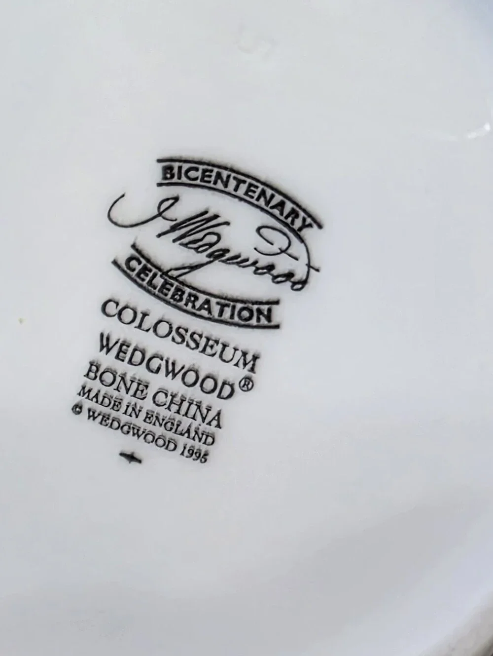 Wedgwood Colosseum Bicentenary Bone China Cups & Saucers Set of 2